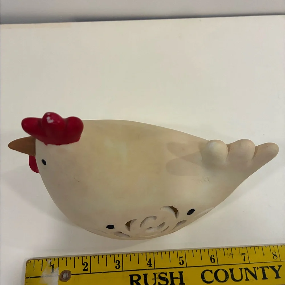Easter Chicken Light W/Floral Cut Out light inside is YES included Kitsch Decor